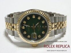 Datejust Green Steel and Gold 16233