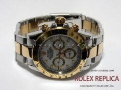 Daytona White Steel and Gold 116503