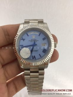 Rolex Day Date Platinum Ice Blue 218206