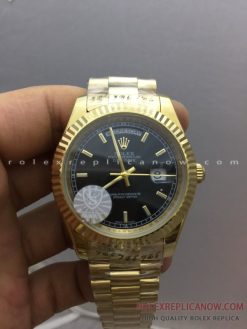 Rolex Day Date President Gold Black Dial 228238