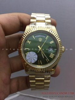 Rolex Day Date President Gold Green Dial Roman Numeral 128238